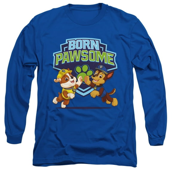 Paw Patrol Born Pawsome Unisex Adult Long-Sleeve T Shirt
