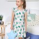 thumbnail image 4 of Balery Sea Turtle Camisón de princesa para niñas, pijama de algodón con mangas abullonadas, suave y bonito.-Large, 4 of 6