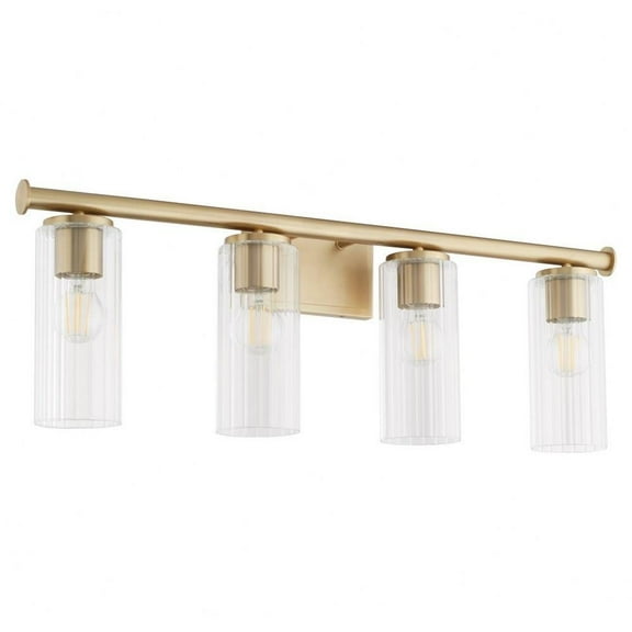 4 Light Bath Vanity-11.25 inches Tall and 32 inches Wide-Aged Brass Finish Bailey Street Home 183-Bel-5048458