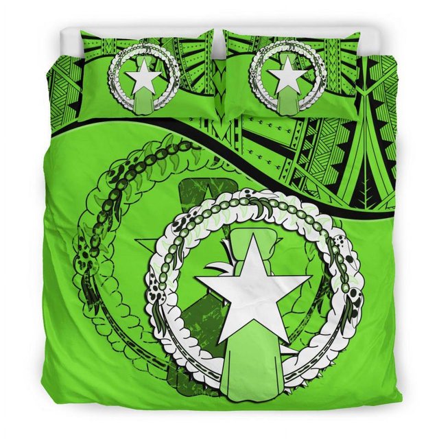 Juego de Funda Nórdica Islas Marianas del Norte - Bandera Islas Marianas del Norte Verde