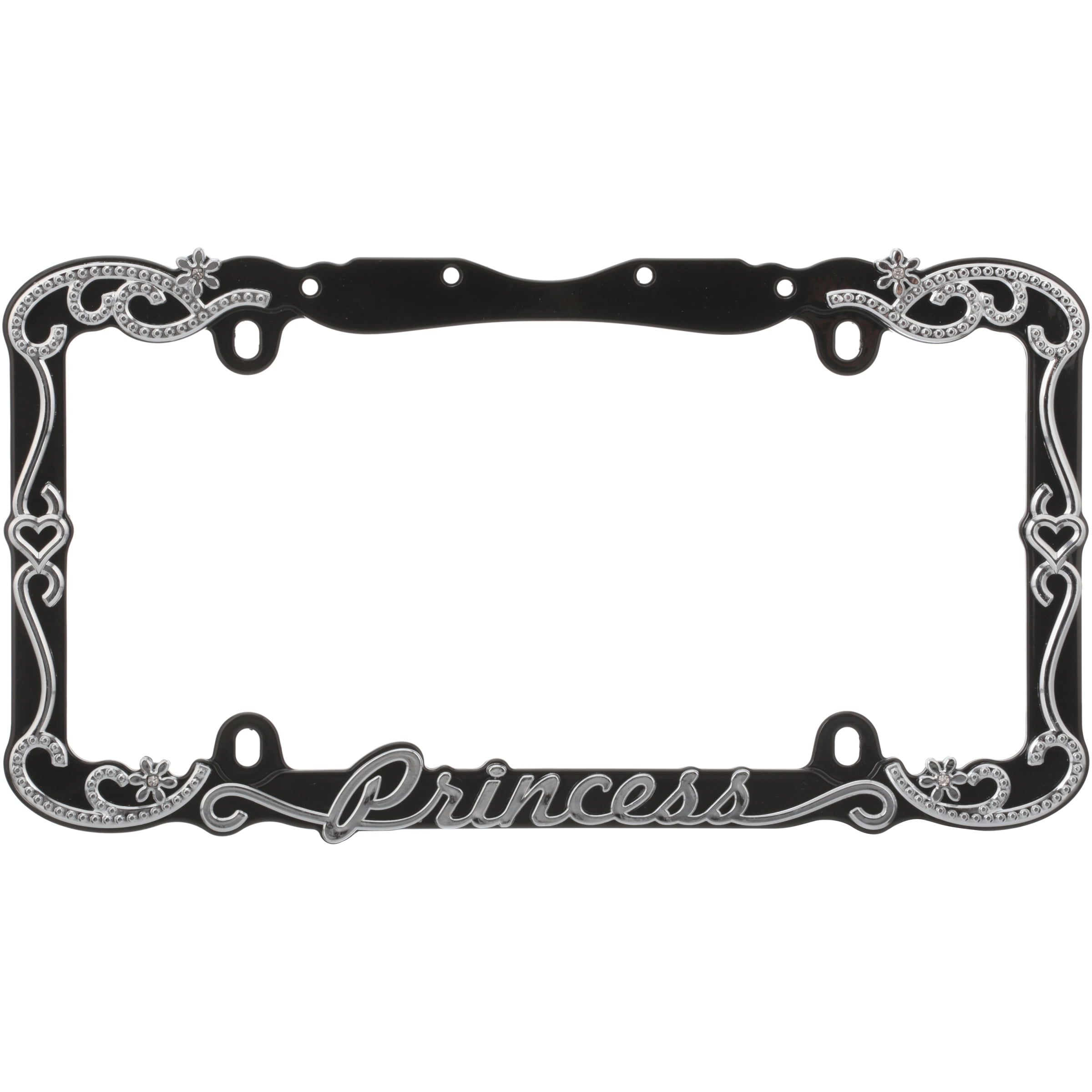 Cruiser AccessoriesÂ® Princessâ ¢ Chrome/Black License Plate Cover