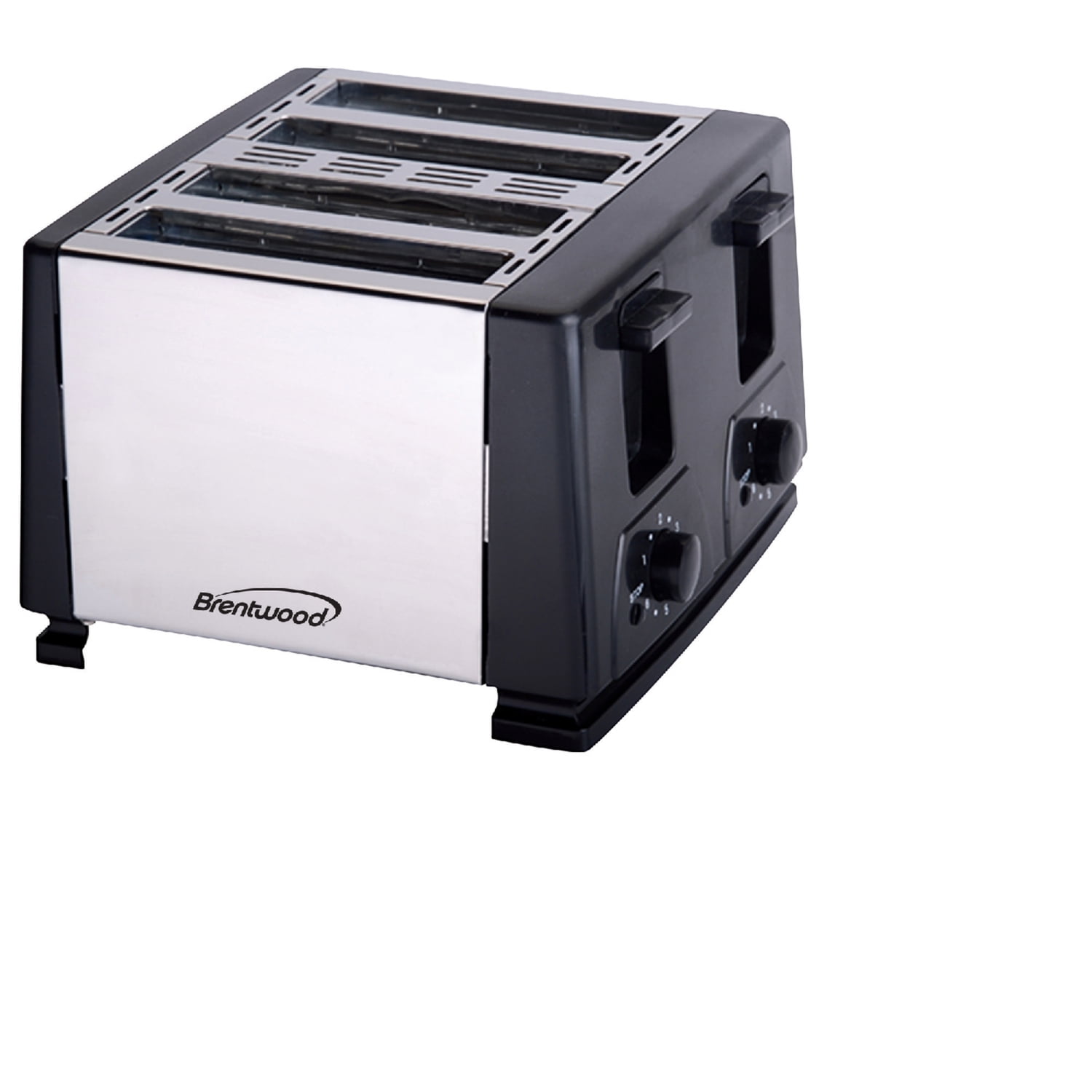 Brentwood 4-Slice Toaster, Black/Silver