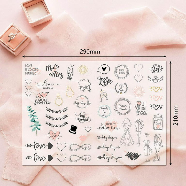 Transfer stickers For DIY wedding welcome plan HOT SALE D8T9