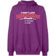thumbnail image 2 of OXI Hoodie Sweatshirt - I Don’t Like Morning People, Basic Casual Hoodie for Men's and Women Fleece Hoodie Long Sleeve - Purple X-Large, 2 of 3