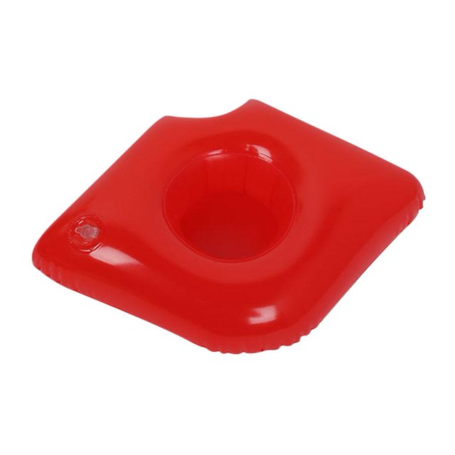 Soporte de copa PVC suave estilo Ins a prueba de agua para fiesta en la piscina (labios) rojo