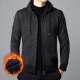 thumbnail image 2 of Gibobby Sueter para hombre con cierre completo Cárdigan para hombre, chaquetas de punto grueso, con cierre, casual, cárdigan de punto liso, cuello alto, suéteres(GY1,G), 2 of 4