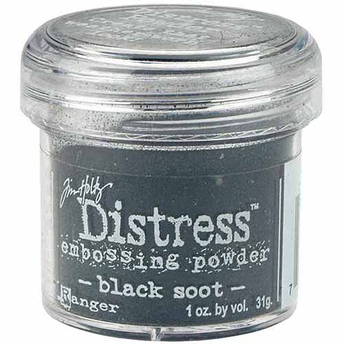 Distress Embossing Powder 1ozBlack Soot/Charred Effect, Pk 3, Tim