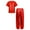 Red, variant on iixpin Kids Girls Metallic Jazz Dance Outfit Short Sleeve Sparkly T-shirt and Pants 2 Piece Hip Hop Dancewear Silver 11-12