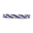 thumbnail image 4 of Sterling Silver Stackable Expressions Purple Enamel Braided Ring Size 7, 4 of 5