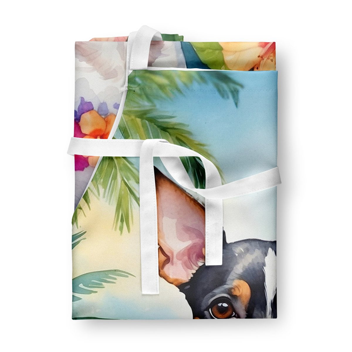 Rat Terrier Luau Apron 27 in x 30 in