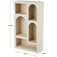 thumbnail image 3 of DecMode 28" x 48" Cream Metal Geometric 5-Tier Shelving Unit with Arched Block Shapes, 1-Piece, 3 of 9
