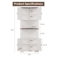 thumbnail image 4 of 63" Tall Farmhouse Corner Cabinet with 4 Doors and 5 Storage Shelves, Farmhouse Storage Cabinet with Barn Door Design, Home Space Saver for Living Room, Kitchen, Laundry Room, 4 of 9