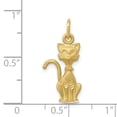 thumbnail image 5 of Auriga Fine Jewelry 10K Yellow Gold Tom Cat Charm Pendant for Women (L-22 mm,W-11 mm), 5 of 5