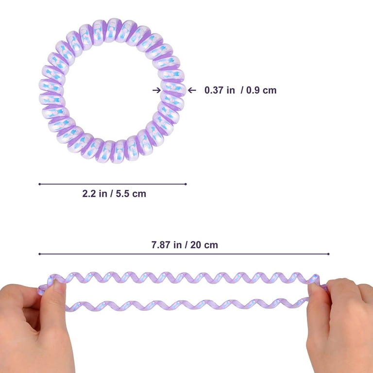 9pcs Matte spiral Traceless hair ties,Phone Cord Hair Ties for Women and  Girls ,Coil Ponytail Holder,Comfortable wear-resistant hair ring Waterproof