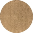 thumbnail image 1 of Ahgly Company Indoor Round Oriental Brown Industrial Area Rugs, 6' Round, 1 of 4