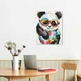 thumbnail image 3 of JEUXUS Colorful Cartoon Animal Wall Art Canvas Print Funny Cute Panda Frog Pig Orangutan Pictures for Kids Bedroom Nursery Decor Artwork Framed 4, 3 of 5