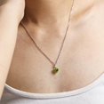 thumbnail image 3 of AGVANA 14K August Birthstone Necklace for Women White Gold Diamond Peridot Heart Pendant Necklace with Sterling Silver Chain Fine Jewelry Anniversary Birthday Gifts for Women Wife Mom, 3 of 8