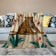 thumbnail image 2 of ARISTURING  Leaf Tiger Blanket for Kids Adult, Soft Fuzzy Cozy Flannel Animal Tiger Throw Blankets for Bed Couch Sofa Room Decor, 2 of 6