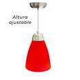 thumbnail image 3 of Lampara De Techo, Luz Ideal, Campana Chica Herraje Satín, Rojo, 3 of 5