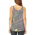 thumbnail image 2 of Splatter Paint Black Juniors Flowy Side Slit Tank Top Multi MD, 2 of 2