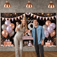 thumbnail image 6 of Pink Theme Happy 18th Banner Gold Sparkle 18th Birthday Display Balloon Decor Gift Box Design Birthday Backdrop for 18th Birthday Party Adult Celebration Sweet 18 Event, 6 of 8