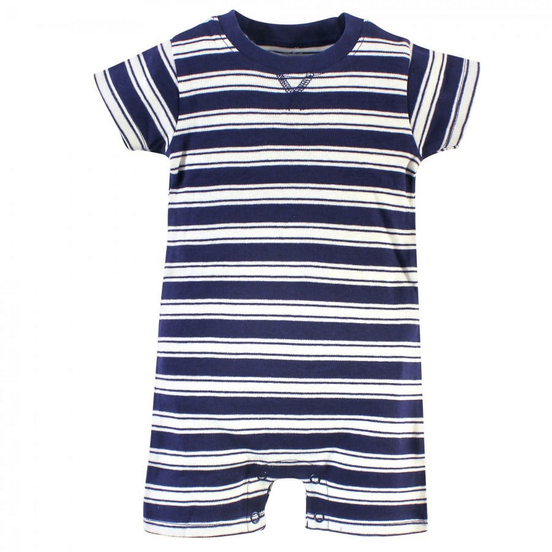 Touched by Nature Baby Boy Organic Cotton Rompers 3pk, Surfs Up, 18-24 Months