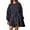 X3Dark Blue, variant on lnmuld Hoodies for Women Women Oversized Pullover Sweatshirt Dress Long Sleeve Neck Patchwork Ruffle Loose Sweatshirts Size:XL