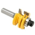 thumbnail image 1 of Rail Stile Router Bit, Professional Cabinet Door Tenon Milling Cutter 1/2in Round Shank YG6 Alloy Flute  For Particleboard For Carpenter, 1 of 8