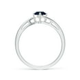 thumbnail image 2 of Angara Natural 0.6 Ct. Blue Sapphire Solitaire Ring in Sterling Silver for Women (Ring Size: 3.5), 2 of 9