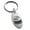 Silver, variant on Stainless Steel Letter S Initial 3D Monogram Engraved Small Oval Charm Keychain Keyring