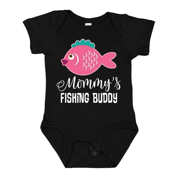 Inktastic Mommys Fishing Buddy Girls Girls Baby Bodysuit