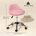 thumbnail image 3 of HOMCOM Tabouret de Salon Réglable Pivotant Massage Spa Beauté Rose, 3 of 10