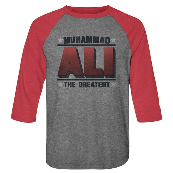 Muhammad Ali Greatest Premium Red Raglan Baseball T-Shirt