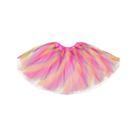 Cargo Girls Skirt - Little Girls Pastel Rainbow Pink Satin Elastic Waist Ballet Tutu Skirt 2-8Y