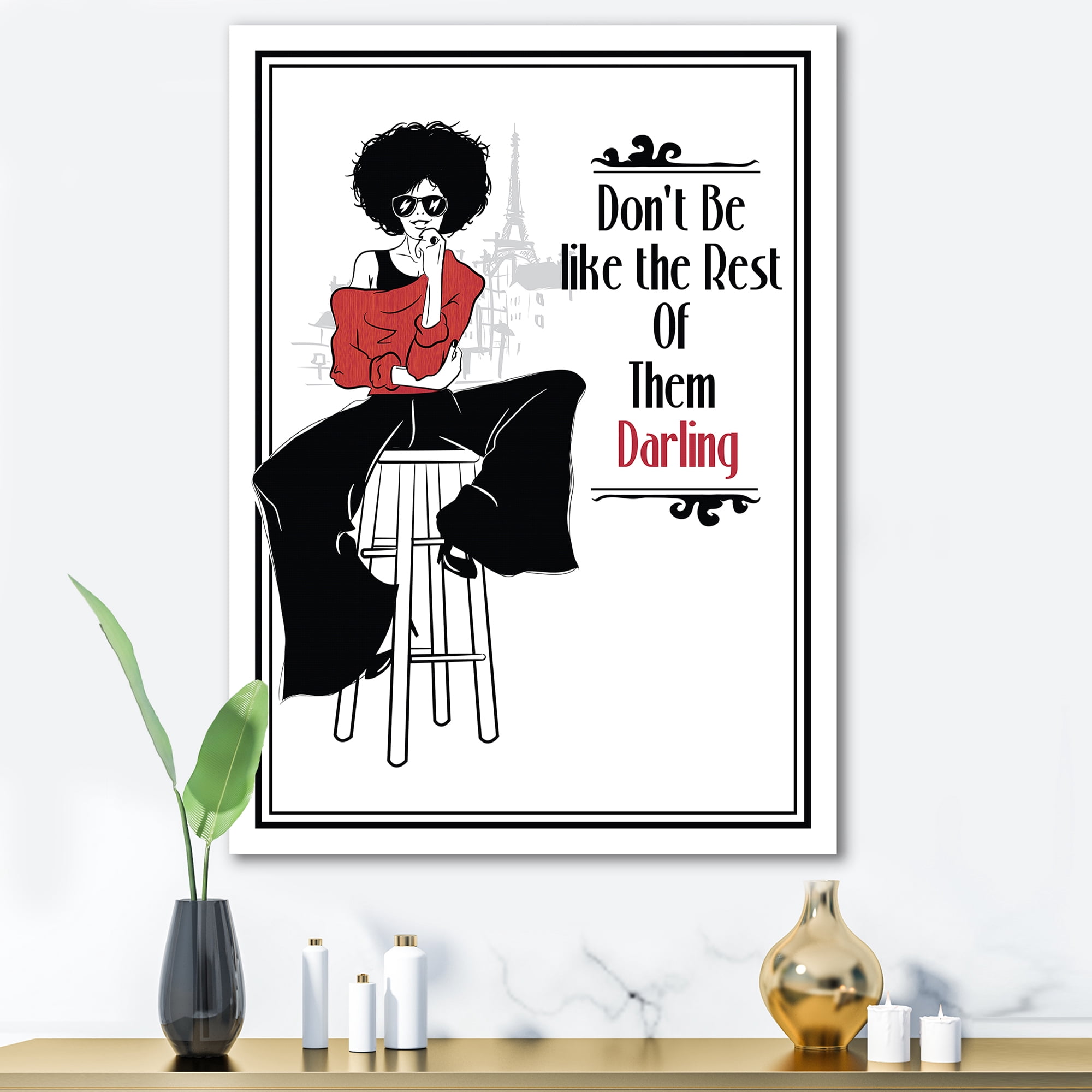 Style Passion Life Fashion Woman VI 12 in x 8 in Painting Canvas Art Print, by Designart
