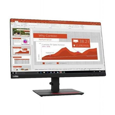 Lenovo ThinkVision T24i-30 Monitor, Black, Black