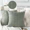 thumbnail image 7 of Home Soft Things 2 Piece Cable Knit Throw Pillow Cover - Ghost Gray - 20" x 20", 7 of 7