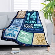 14 Year Old Boy Gift Ideas, Birthday Gifts for 14 Year Old Boys, for a 14 Year Old Boy, Boys Ages 14 Gift, 14 Yr Old Boy Gifts, 14th Birthday Decorations Throw Blanket 60 x 50 Inch