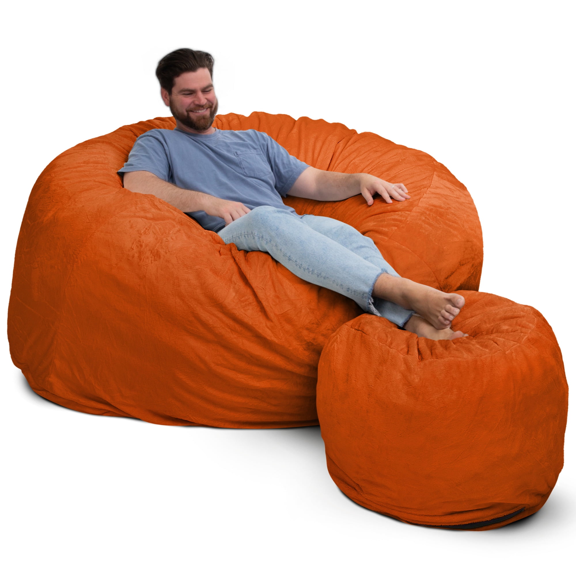 loungepug （TITO0607） Lumaland, Bean Bag Chair, 7ft, Lounge Sofa for Living Room