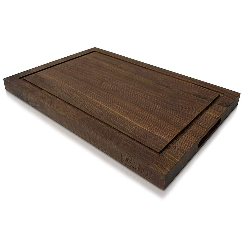 Extra Large Reversible Black Walnut Wood Cutting Board 18x12x1.25