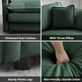 thumbnail image 4 of Deep Seat Sectional Sofa,Comfy Cloud Couch Loveseat, Modern Chenille Love Seat Upholstered Modular Couch Sleeper for Living Room,Apartment,Studio,Office,Green, 4 of 7