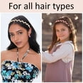 thumbnail image 4 of TUWAFE 3PCS Plastic Zigzag Wavy Headband with Teeth,Spiky Claw for Women Tortoise Shell, 4 of 5