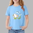 thumbnail image 2 of Piuwrlz Short Shirts Sleeve Kids Girls Graphic T-Shirts Crew Neck Pullover Blue Size 7-8 Years, 2 of 7