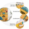 thumbnail image 3 of Small Stall Shower Curtain 36x72 Inch Narrow Half Size Orange Cartoon Truck Bath Curtains Bathroom Decor, Cute Engineering Vehicle Waterproof Fabric Shower Curtain Set with Hooks 36 Inch, 3 of 7