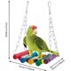 thumbnail image 5 of Juguetes para pájaros, 7 piezas, juguetes para escalar de colores, columpios, escaleras, perchas, campanas, para pájaros, loros, pinzones y periquitos, 5 of 5