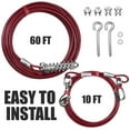 BV Pet Tie Out Cable 60 FT Aerial Trolley for Dog up to 125 Pound with