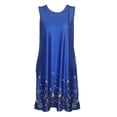thumbnail image 1 of Qarigey Vestido Cuello Hasta La Rodilla Vestido Mujer Estampado Ropa Vestidos Azul XXL, 1 of 1