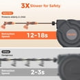 thumbnail image 5 of Retractable Garden Hose Reel 90 ft x 5/8 inch Automatic Slow Return 9 Sprayer Nozzle Any Length Lock Heavy Duty Wall-Mounted Hose Reels for Outside 180° Swivel UV Resistant, 5 of 7
