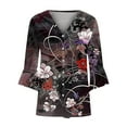 thumbnail image 5 of Nrmvnmi Women Open Front Lightweight Cardigan Summer Puff Sleeve Cardigans Fashion Floral Printed Kimono Cardigan Casual Loose Fit Cover Up Blouse Tops, 5 of 5