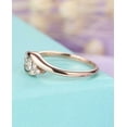 thumbnail image 6 of HeartsAndYou 1.2ct Natural Morganite Diamond Ring Swirl Twist Stylish 14k SOLID Rose Gold, 6 of 9
